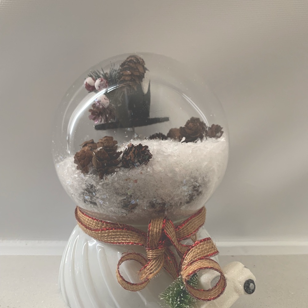 Customized Christmas Glass Hat Snow Globe